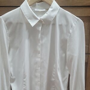White Calvin Klein Button Up Shirt